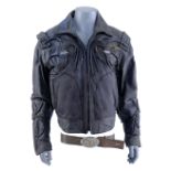 LOST IN SPACE - Major Don West's (Matt LeBlanc) Bloodied Leather Jacket and Belt