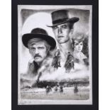 BUTCH CASSIDY AND THE SUNDANCE KID (1969) - Signed and Hand-Annotated Bottleneck Gallery Artist Proo