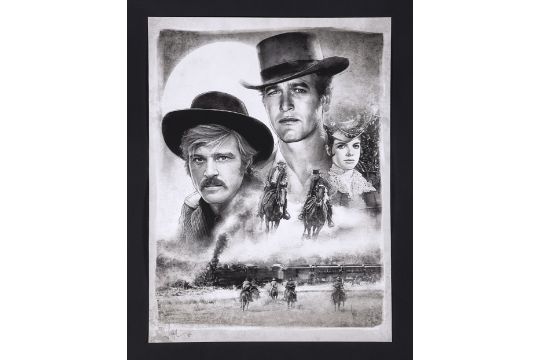 BUTCH CASSIDY AND THE SUNDANCE KID (1969) - Signed and Hand-Annotated Bottleneck Gallery Artist Proo