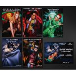 BATMAN FOREVER (1995) - UK Quad and Set of Six One-Sheet Character Posters, 1995