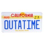 BACK TO THE FUTURE (1985) - DeLorean "OUTATIME" Licence Plate