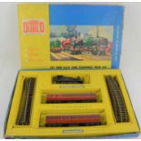 A Hornby Dublo 2009 00 Gauge 2-rail 0-6-0 tank (black) BR passenger train set