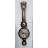 A Victorian mahogany banjo barometer, by S Grassi, Wolverhampton.