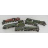 Five 00 gauge locomotives and tenders to include Hornby Meccano Silver King, Hornbu Dublo Duchess of