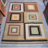 A geometric patterned Kelim rug