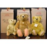 Three Steiff mohair teddy bears to include British Collectors Teddy bear 2003, 2001 45cm high, and a