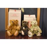 Three Steiff bears, Irish Teddy Bear, reddish brown 35cm, Classic 1920, and Classic, all mohair, two