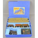 A Boxed Hornby Dublo three-rail EDG7 Tank Goods train set with LMS locomotive