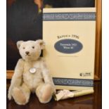 A Steiff Teddy Bear 1921 replica, with certificate and box.