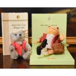 A Steiff Mr Jeremy Fisher and Steiff Club Event Teddy Bear 2005, both with original boxes.