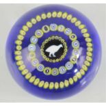 A limited edition Baccarat "Quail" gridel paperweight number 135 of 350 and dated 1975.