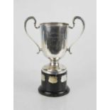An Indian silver trophy, awarded for the Bartos Challenge Cup, for the Bata Shoe Company, of deep