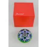 A Baccarat gridel and millefiori paperweight "Turtle Doves", limited edition 172/350, dated 1976,