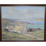Rowland Hill R.U.A (1919-1979): Cottage Mulroy Bay, Donegal, oil on board, signed bottom left, 40 by