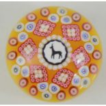 A Baccarat "Goat" gridel and millefiori paperweight limited edition 183/350 dated 1978.