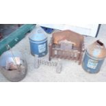 A group of metalware to include Esso Blue paraffin cans