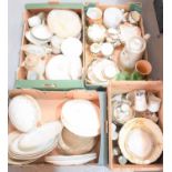 A large quantity of Victorian ceramics to include New Hall plates, part dinner / tea service and