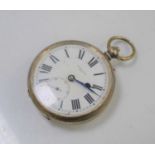 An early 20th century Harris Stone of Leeds open faced silver pocket watch, with Roman numeral