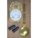 A 19th century French repousse Comtoise pendulum wall clock by Jh Zahringer Freres, a Mussidan et