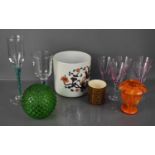 A group of mid-century glass and ceramics to include a Hornsey mug, Royal Worcester jardiniere,