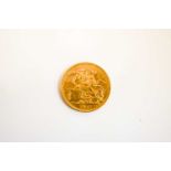 A Edward VII full gold sovereign dated 1903 with Sydney mint mark.
