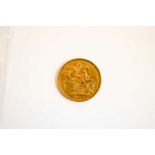 A Queen Victoria full gold sovereign dated 1894 with Sydney mint mark.