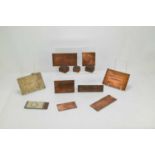 A group of engraved copper ink blocks to include Titterton home, Apollinaris script, an 1882