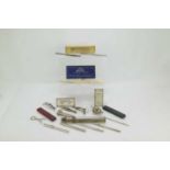 A group of medical related items to include a Trilite anaesthetic inhaler, corn razors, surgeons