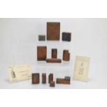 A selection of F.M Rimmington copper engraved ink printing blocks , each depicting a Rimmington