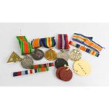 WWI British service and victory medal to Private A. Towers 117071 machine gun corps together with