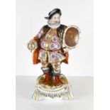 A large 19th century figure of James Quinn in the roll of Falstaff, possibly Derby, 43cm high.