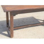 A late 18th century oak refectory table.