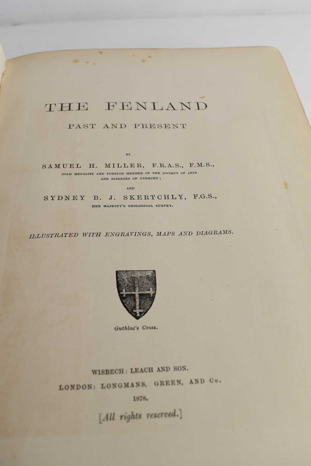 A volume of 'The Fenland Past and Present, by Samuel H. Miller, F.R.A.S., F.M.S., Gold Medallist and - Bild 2 aus 2
