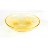 A Rene Lalique "Volubilis" pattern amber and opalescent glass bowl, R.Lalique France moulded to