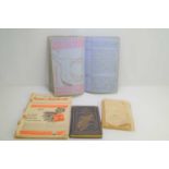 A group of vintage veterinary books to include a handwritten example detailing the anatomy of a