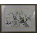 Mabel Frances Wickham R. A. (1901-1992): 'Portland Stone', a large watercolour depicting the stone