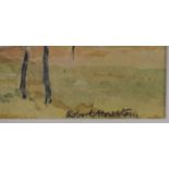 Robert Houston (20th century): watercolour, Highland scene "Where Twines the Path" together with a