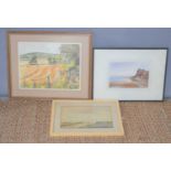 G. Miller: [early 20th Century] watercolour, Sandsfoot Castle, Weymouth, signed lower left, together