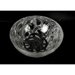 A Lalique Pinson's bird and fern centrepiece bowl, circa 1965, with etched Lalique, France to the