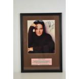 A Donny Osmond signed photograph / autograph, framed together with 'Certificate of Authenticity'.