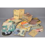 A group of collectable ephemera to include vintage AA route maps, stock car racing programmes,
