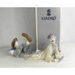 A Lladro porcelain Clown, in original box.