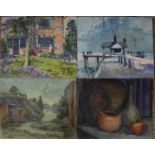 Matti Williams (20th century) four various scenes, oil on board, all approximately 62 by 51cm.