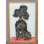 A painting on ceramic of Yogi the Poodle.