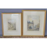 William Herdman: Park Lane, Liverpool, signed monogram W. H. bottom right, watercolour, 32 by