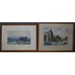 John Moore C.B.E., R.I., (British 20th century): a pair of watercolours, one titled Old Town