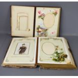 Two late 19th / early 20th century photograph albums, printed with decorative colour landscape