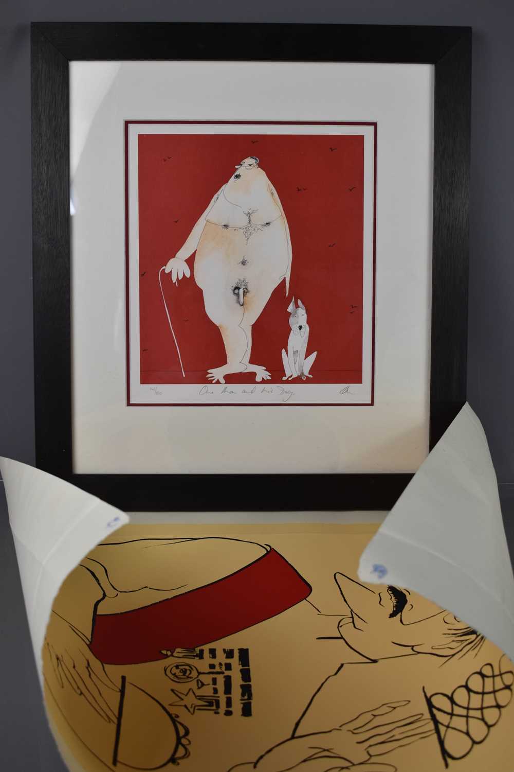 Samantha Barnes (British Contemporary): signed limited edition print, entitled 'One Man and his