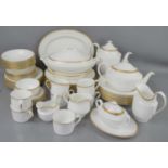 A Spode Delphi tea and dinner service comprising of plates, tureen, dishes, tea pot, jug, soup