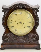 A 19th century Webster & Son, Birchin Lane, London, twin fusee bracket clock, the signed white